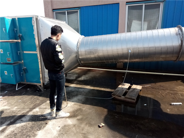 瑞安市遠(yuǎn)久鞋業(yè)有限公司VOCs廢氣治理工程——等離子有機(jī)廢氣凈化器(圖3)