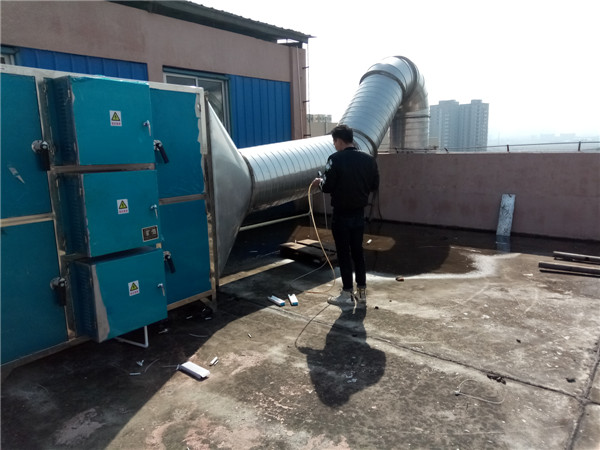 瑞安市遠(yuǎn)久鞋業(yè)有限公司VOCs廢氣治理工程——等離子有機(jī)廢氣凈化器(圖4)